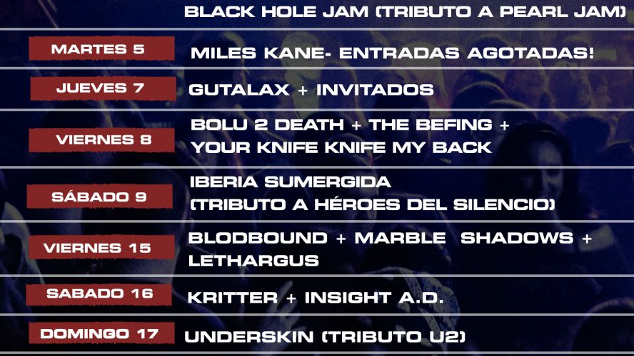 Ya tenemos aquí la programación de conciertos de marzo
