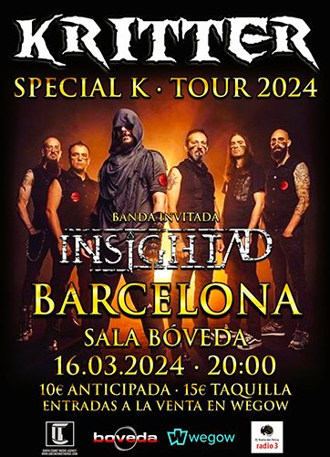 Más metal con Kritter e Insight A.D. mañana en Bóveda