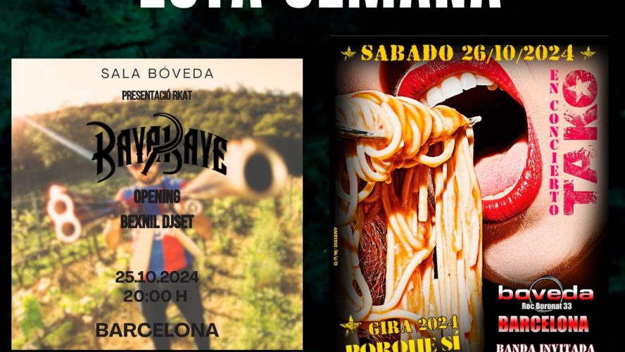 Se va acercando el final del mes pero aún nos quedan unos cuantos conciertos