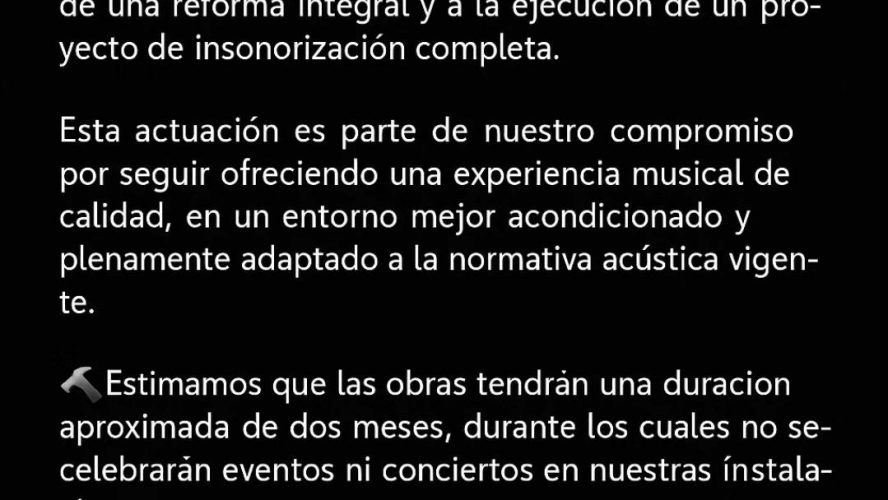 Comunicado Oficial Sala Bóveda